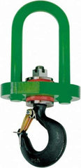 Machining & Welding - #4 Hook, 2 Ton Capacity, Alloy Steel Swivel Hoist Hook - 10-3/4" Long - Exact Tool & Supply