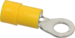 Thomas & Betts - 12-10 AWG Partially Insulated Crimp Connection Circular Ring Terminal - #10 Stud, 1.047" OAL x 0.374" Wide, Tin Plated Copper Contact - Exact Tool & Supply