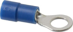 Thomas & Betts - 16-14 AWG Partially Insulated Crimp Connection Circular Ring Terminal - #10 Stud, 0.898" OAL x 0.335" Wide, Tin Plated Copper Contact - Exact Tool & Supply