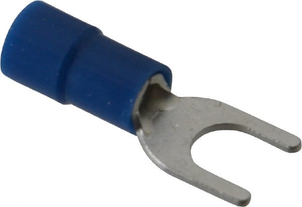 Thomas & Betts - #10 Stud, 16 to 14 AWG Compatible, Partially Insulated, Crimp Connection, Standard Fork Terminal - Exact Tool & Supply