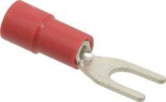 Thomas & Betts - #6 Stud, 22 to 16 AWG Compatible, Partially Insulated, Crimp Connection, Standard Fork Terminal - Exact Tool & Supply
