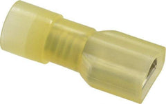 Thomas & Betts - 12 to 10 AWG, Nylon, Fully Insulated, Female Wire Disconnect - 1/4 Inch Wide Tab, Yellow, CSA Certified, RoHS Compliant, UL 94 V-2, UL File E9809, UL Listed - Exact Tool & Supply