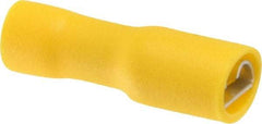 Thomas & Betts - 12 to 10 AWG, Vinyl, Fully Insulated, Female Wire Disconnect - 1/4 Inch Wide Tab, Yellow, RoHS Compliant, UL 94 V-0 - Exact Tool & Supply