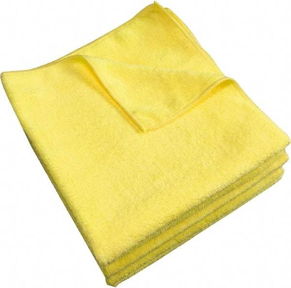 PRO-SOURCE - Reusable Microfiber Wipes - 14" x 14" Sheet Size, Yellow - Exact Tool & Supply