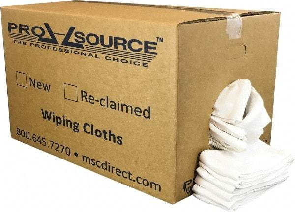 PRO-SOURCE - 25 Inch Long x 16 Inch Wide Virgin Cotton Surgical Towels - White, Huck Toweling, Lint Free, 25 Lbs. at 4 to 6 per Pound, Box - Exact Tool & Supply