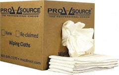 PRO-SOURCE - 12 Inch Long x 20 Inch Wide Virgin Cotton Diaper Rags - White, Lint Free, 10 Lbs. at 2 to 4 per Pound, Box - Exact Tool & Supply