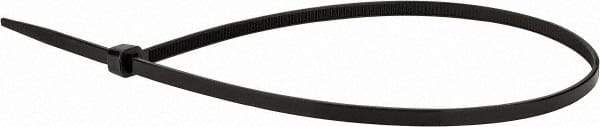 Value Collection - 16" Long Black Nylon Standard Cable Tie - 50 Lb Tensile Strength, 106mm Max Bundle Diam - Exact Tool & Supply