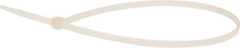 Value Collection - 14.6" Long Natural (Color) Nylon Standard Cable Tie - 50 Lb Tensile Strength, 106mm Max Bundle Diam - Exact Tool & Supply