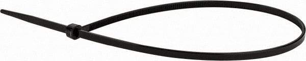 Value Collection - 11.4" Long Black Nylon Standard Cable Tie - 40 Lb Tensile Strength, 82mm Max Bundle Diam - Exact Tool & Supply