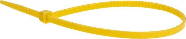 Value Collection - 11" Long Yellow Nylon Standard Cable Tie - 50 Lb Tensile Strength, 81mm Max Bundle Diam - Exact Tool & Supply