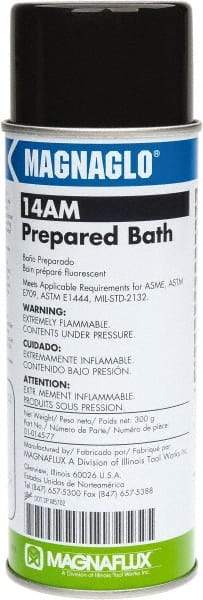 Magnaflux - Crack Detection NDT Fluorescent Magnetic Bath - 14AM Twelve 16 Ounce Aerosol Cans - Exact Tool & Supply