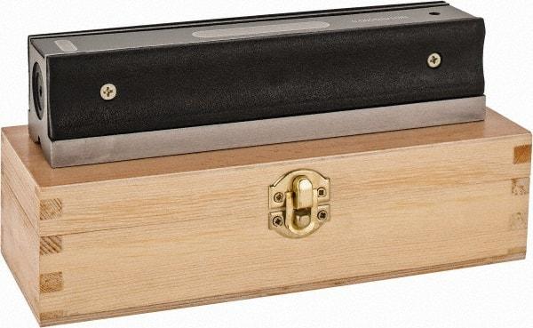 Value Collection - 8" Long, 0.0005" Graduation Sensitivity per 10", 2 Vials, Master Precision Level - Cast Iron, 1-7/8" Wide - Exact Tool & Supply