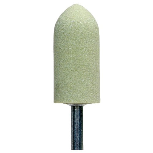 7/8″ × 2″ 1/4″ Spindle Quantum Mounted Point A11 80 Grit Ceramic Alumina - Exact Tool & Supply