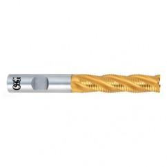 1" Dia. - 6-1/2" OAL - TiN HSS - CO-30° Helix - Square End SE EM - 5 FL - Exact Tool & Supply