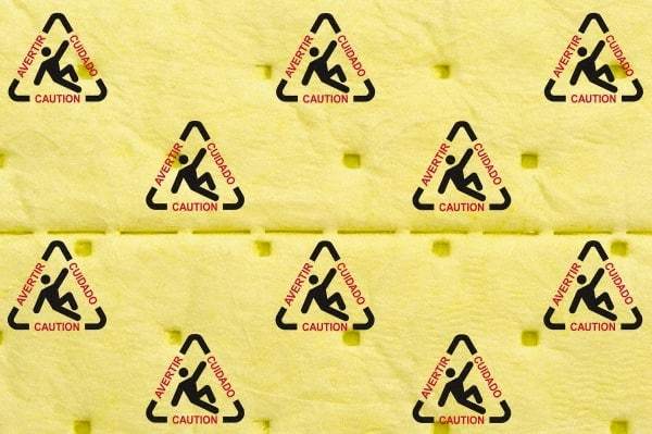 Brady SPC Sorbents - 20 Gal Capacity per Package, Chemical/Hazmat Roll - 150' Long x 15" Wide, Yellow, Polypropylene - Exact Tool & Supply
