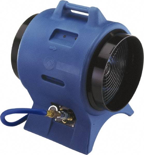 Schaefer Ventilation Equipment - 12" Inlet, Pneumatic Ventilation Fan - 1.5 hp, 2,063 CFM, Explosion Proof, 220 Max Voltage Rating - Exact Tool & Supply