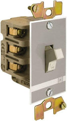 Square D - 2 Poles, 30 Amp, Open Toggle Manual Motor Starter - 1 hp at 90 VDC, 1-1/2 hp at 230 VDC, 2 hp at 115 VAC, 2 hp at 115 VDC, 2 hp at 230 VAC, 3 hp at 460 VAC & 3 hp at 575 VAC, CE, CSA & UL Recognized - Exact Tool & Supply