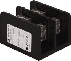 Square D - 2 Poles, 270 (Aluminium), 335 (Copper) Amp, Phenolic Power Distribution Block - 600 VAC, 1 Primary Connection - Exact Tool & Supply