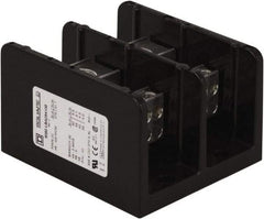 Square D - 2 Poles, 270 (Aluminium), 335 (Copper) Amp, Phenolic Power Distribution Block - 600 VAC, 1 Primary Connection - Exact Tool & Supply