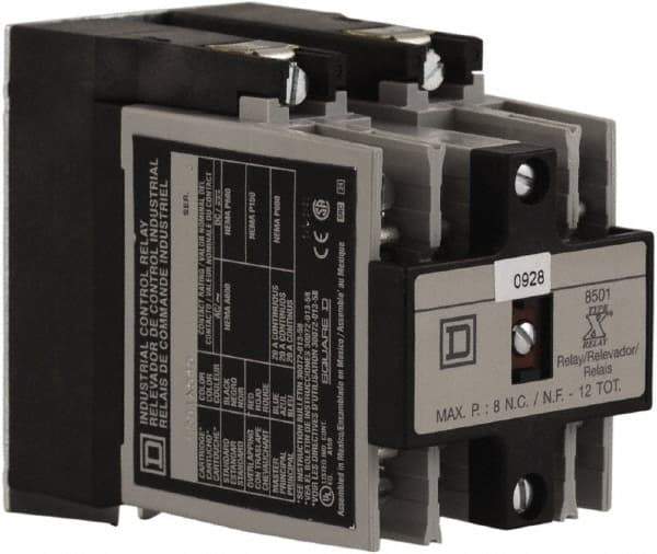 Square D - 4NO, 600 VAC Control Relay - Panel Mount - Exact Tool & Supply