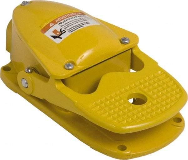 Square D - 2 Treadles, 5 Amp, Momentary (MO), SPDT, Electric Foot Switch - 13, 2 & 4 NEMA Rated, 11-1/2" Long x 6.8" Wide x 6-1/2" High - Exact Tool & Supply
