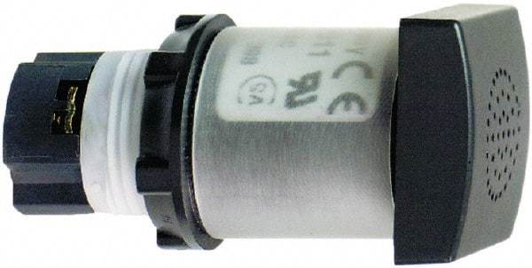 Schneider Electric - 85 dB, 24 VAC/VDC, Vibration Resistant, Pushbutton Annunciator - 5 Milliamp, IP40 Ingress Rating, 1 NEMA Rated x 30mm Wide x 60mm Deep x 30mm High - Exact Tool & Supply