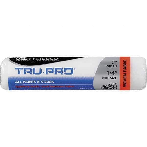 Bestt-Liebco - 1/4" Nap, 9" Wide Paint Roller Cover - Smooth Texture, Woven - Exact Tool & Supply