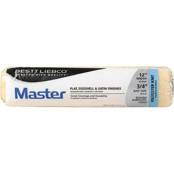 Bestt-Liebco - 3/4" Nap, 12" Wide Paint Roller Cover - Smooth Texture, Polyester - Exact Tool & Supply