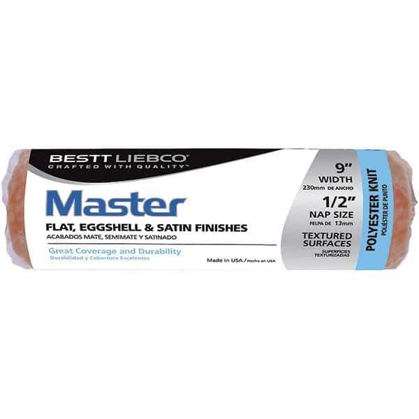 Bestt-Liebco - 1/2" Nap, 9" Wide Paint Roller Cover - Smooth Texture, Polyester - Exact Tool & Supply