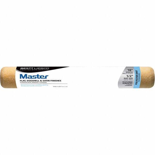 Bestt-Liebco - 1/2" Nap, 18" Wide Paint Roller Cover - Smooth Texture, Polyester - Exact Tool & Supply