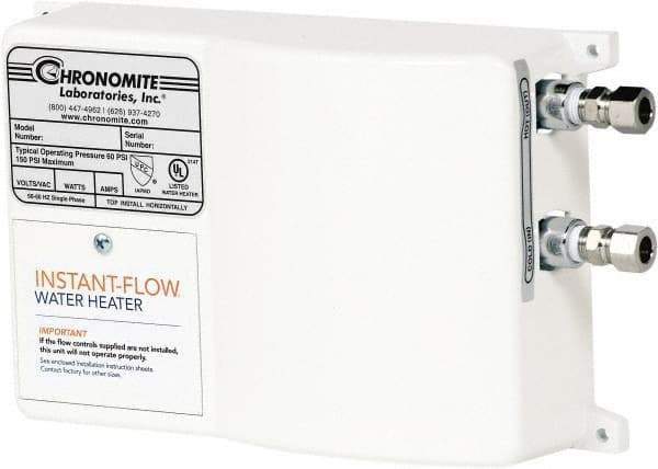 Chronomite - 277 Volt Electric Water Heater - 5.54 KW, 20 Amp, 12 Wire Gauge - Exact Tool & Supply
