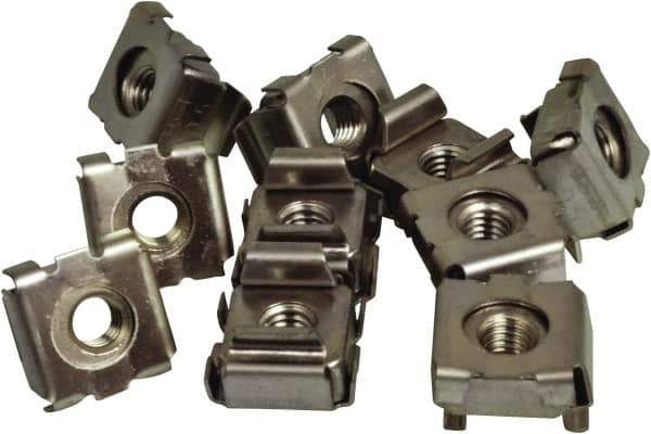 Acorn Engineering - #10-32 Screw, Stainless Steel Standard U Nut - Uncoated - Exact Tool & Supply