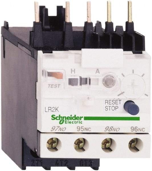 Schneider Electric - 0.11 to 0.16 Amp, 250 VDC, 690 Volt and 690 VAC, Thermal IEC Overload Relay - Trip Class 10A, For Use with LC1K, LC7K, LP1K and LP4K - Exact Tool & Supply