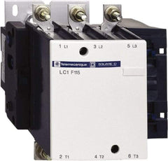 Schneider Electric - 3 Pole, 115 Amp at 440 VAC and 200 Amp at 440 VAC, Nonreversible IEC Contactor - Bureau Veritas, CCC, CSA, DNV, EN/IEC 60947-1, EN/IEC 60947-4-1, GL, JEM 1038, LROS, RINA, RMRoS, RoHS Compliant, UL Listed - Exact Tool & Supply