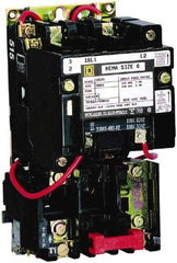 Square D - 24 Coil VAC at 60 Hz, 18 Amp, Nonreversible Open Enclosure NEMA Motor Starter - 3 Phase hp: 3 at 200 VAC, 3 at 230 VAC, 5 at 460 VAC, 5 at 575 VAC - Exact Tool & Supply