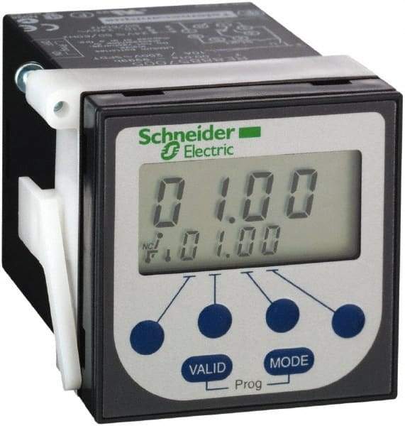 Schneider Electric - 100 hr Delay, Time Delay Relay - 8 Contact Amp, 24 VDC & 24 to 240 VAC at 50/60 Hz - Exact Tool & Supply