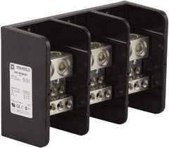 Square D - 3 Poles, 760 (Copper) Amp, Phenolic Power Distribution Block - 600 VAC, 2 Primary Connection - Exact Tool & Supply