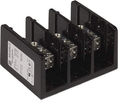 Square D - 3 Poles, 350 (Copper) Amp, Phenolic Power Distribution Block - 600 VAC, 2 Primary Connection - Exact Tool & Supply