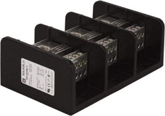 Square D - 3 Poles, 310 (Aluminium), 380 (Copper) Amp, Phenolic Power Distribution Block - 600 VAC, 1 Primary Connection - Exact Tool & Supply