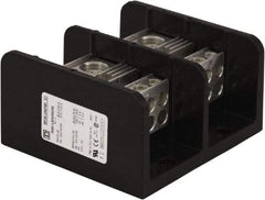 Square D - 2 Poles, 620 (Aluminium), 760 (Copper) Amp, Phenolic Power Distribution Block - 600 VAC, 2 Primary Connection - Exact Tool & Supply