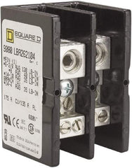 Square D - 2 Poles, 135 (Aluminium), 175 (Copper) Amp, Phenolic Power Distribution Block - 600 VAC, 1 Primary Connection - Exact Tool & Supply