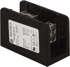 Square D - 1 Pole, 380 (Copper) Amp, Phenolic Power Distribution Block - 600 VAC, 1 Primary Connection - Exact Tool & Supply