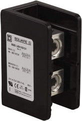 Square D - 1 Pole, 255 (Copper) Amp, Phenolic Power Distribution Block - 600 VAC, 1 Primary Connection - Exact Tool & Supply