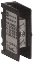 Square D - 1 Pole, 115 (Copper), 90 (Aluminium) Amp, Thermoplastic Power Distribution Block - 600 VAC, 1 Primary Connection - Exact Tool & Supply