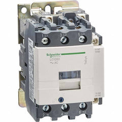 Schneider Electric - 3 Pole, 220 Coil VAC at 50/60 Hz, 50 Amp at 440 VAC and 80 Amp at 440 VAC, Nonreversible IEC Contactor - Exact Tool & Supply