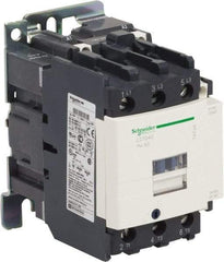 Schneider Electric - 3 Pole, 200 Coil VAC at 60 Hz, 40 Amp at 440 VAC and 60 Amp at 440 VAC, Nonreversible IEC Contactor - 1 Phase hp: 3 at 115 VAC, 5 at 230/240 VAC, 3 Phase hp: 10 at 200/208 VAC, 10 at 230/240 VAC, 30 at 460/480 VAC, 30 at 575/600 VAC - Exact Tool & Supply