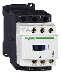 Schneider Electric - 3 Pole, 24 Coil VAC at 50/60 Hz, 18 Amp at 440 VAC and 32 Amp at 440 VAC, Nonreversible IEC Contactor - 1 Phase hp: 1 at 115 VAC, 3 at 230/240 VAC, 3 Phase hp: 10 at 460/480 VAC, 15 at 575/600 VAC, 5 at 200/208 VAC, 5 at 230/240 VAC - Exact Tool & Supply