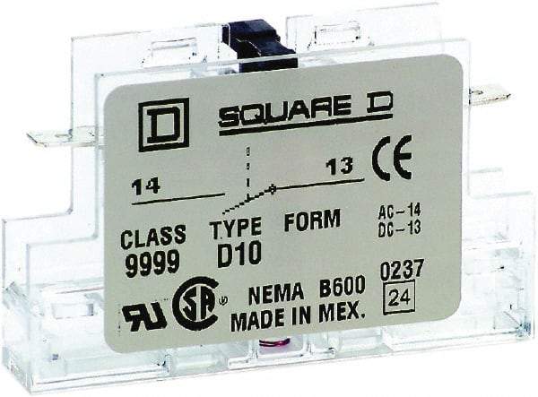 Square D - 5 Amp, Contactor Auxiliary Contact Kit - Exact Tool & Supply