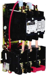 Square D - 2 Pole, 30 Amp Inductive Load, 208 to 240 Coil VAC at 60 Hz and 220 Coil VAC at 50 Hz, Definite Purpose Contactor - Phase 1 Hp:  2 at 115 VAC, 5 at 230 VAC, Open Enclosure - Exact Tool & Supply