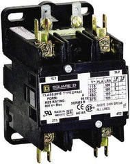 Square D - 2 Pole, 50 Amp Inductive Load, 110 Coil VAC at 50 Hz and 120 Coil VAC at 60 Hz, Definite Purpose Contactor - Phase 1 Hp:  10 at 230 VAC, 3 at 115 VAC, 65 Amp Resistive Rating, CE, CSA, UL Listed - Exact Tool & Supply